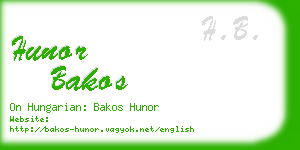 hunor bakos business card